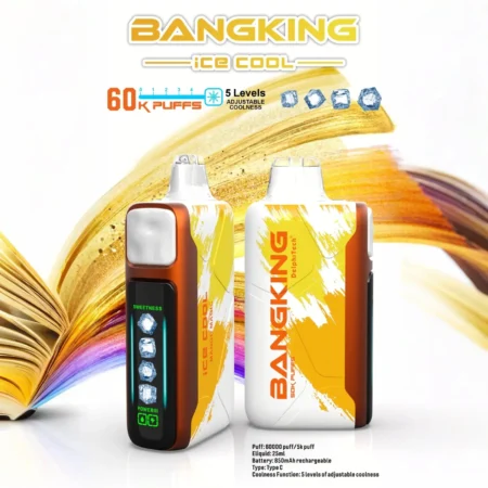 Bang King 60000 拋棄式電子煙｜LED 電量螢幕 × 五檔冰感控制｜大容量續航・多款口味
