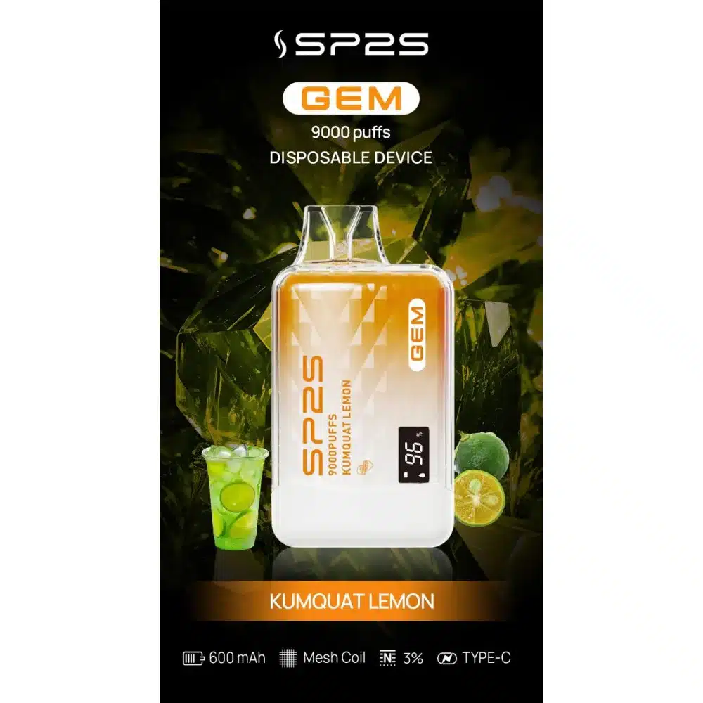 SP2S GEM9000口拋棄式電子煙｜高清顯示屏｜持久煙感｜精緻設計